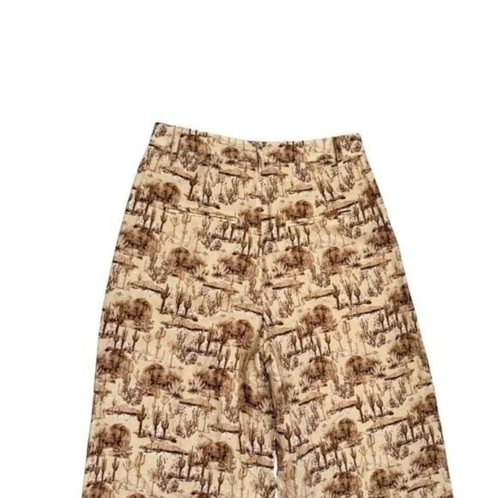 NEW Cami NYC Wide Leg Pants Cactus Desert Print Linen Blend Rylie Size 8 - Picture 5 of 7